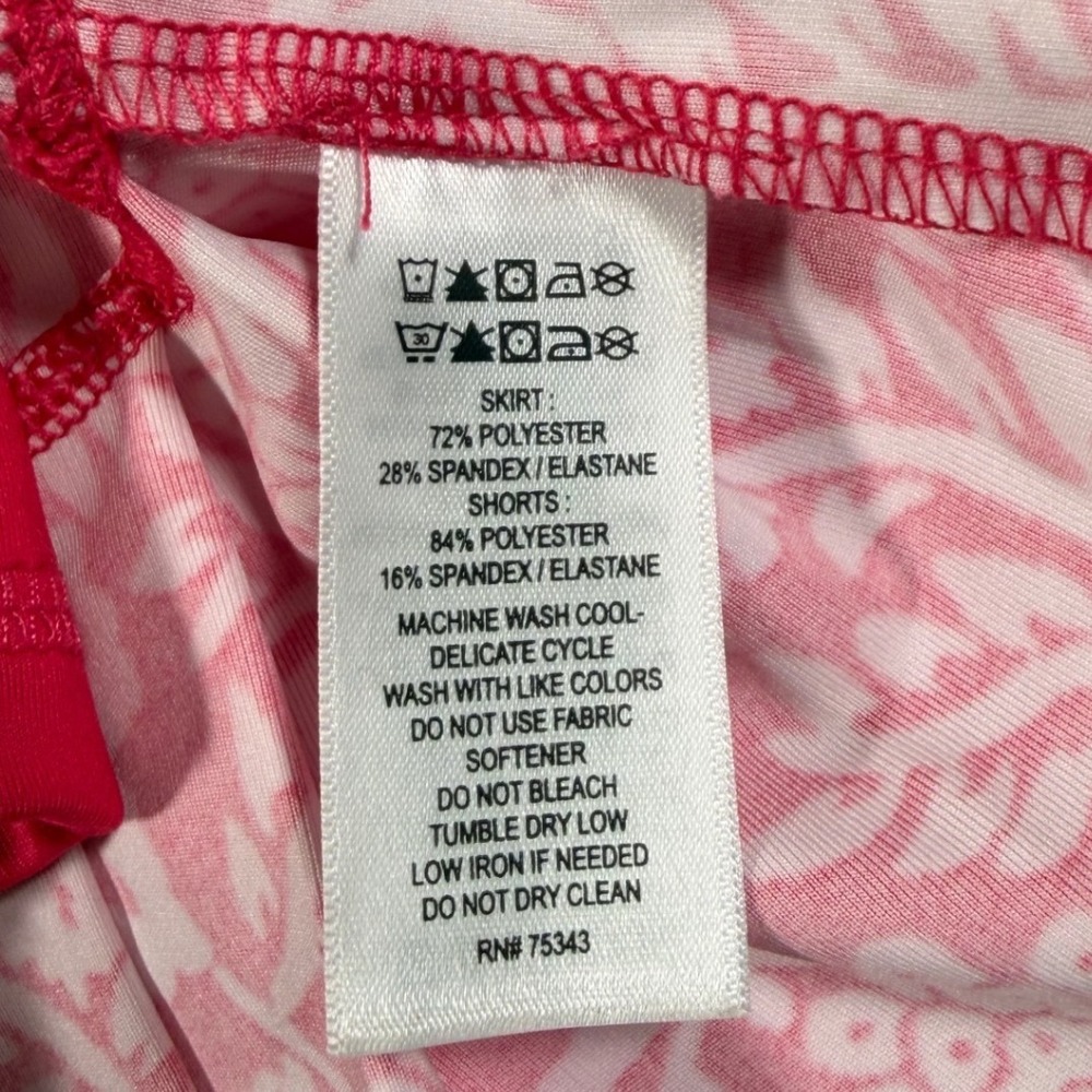 Sigrid Olsen Golf Tennis Outfit Set Pink Floral Top L Skort M Headband - Picture 8 of 9